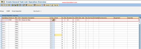 Sap Pm Create General Task List Task List Group Tutorialkart