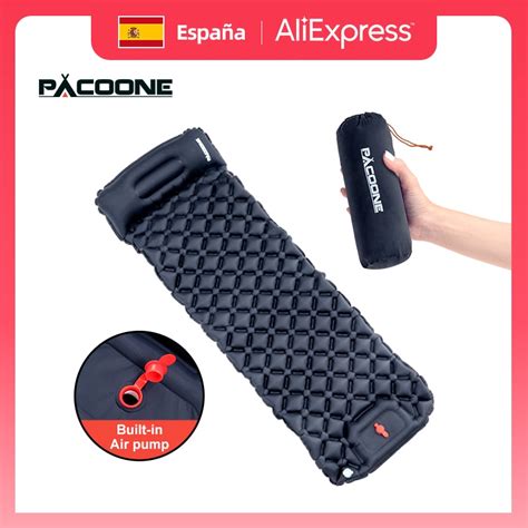 Pacoone Colch N Inflable Con Almohada Para Acampar Al Aire Libre