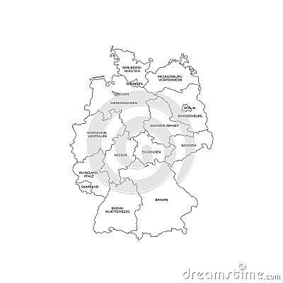 Germany Regions Map Cartoon Vector | CartoonDealer.com #197203633