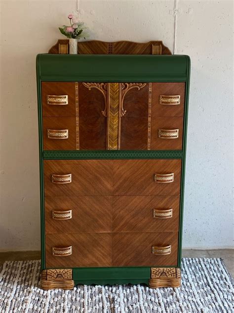 Refinishing Veneer Art Deco Waterfall Dresser Artofit