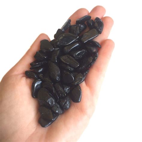 Kit De Turmalina Negra Pedra Rolada Pequena Cristal Natural 100g PP