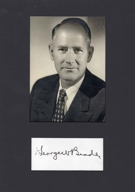 George Wells Beadle Autograph Signed Cards Album Pages