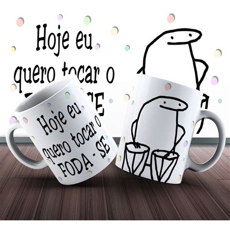 Caneca Meme Porcelana Personalizada Xícara Flork Shopee Brasil