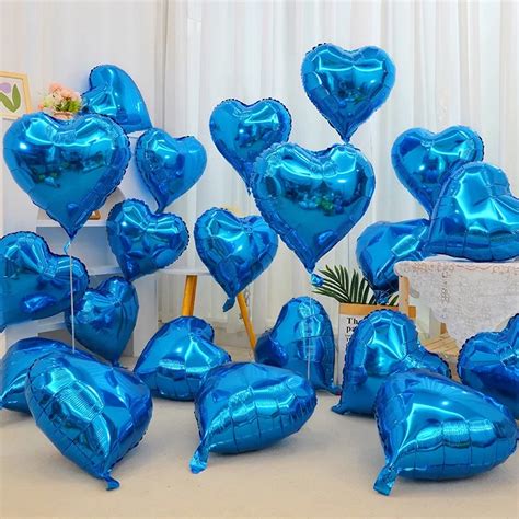 18inch Party Balloons Love Metal Matte Heart Shaped Foil Balloons