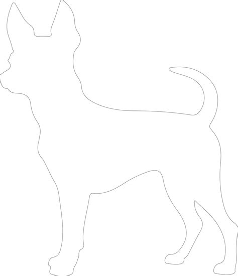 Premium Vector Miniature Pinscher Outline Silhouette White Background