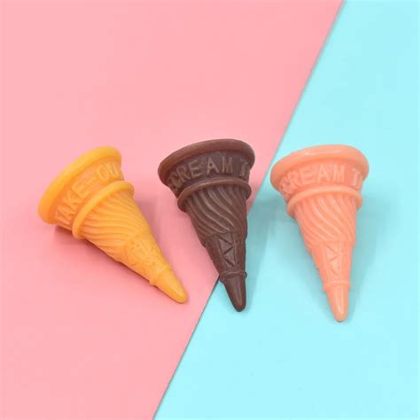 Conos De Helado Kawaii De Resina 10 Piezas Cabuj N En Miniatura