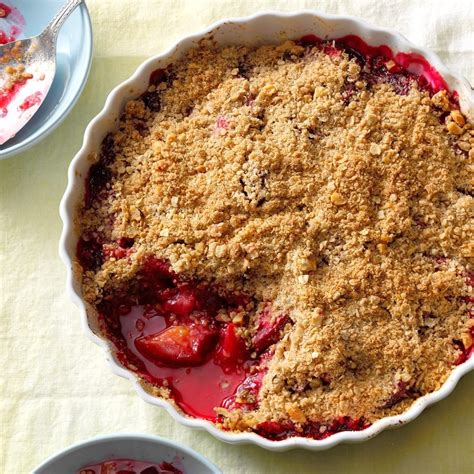 Plum Crisp With Crunchy Oat Topping Recipe How To Make It