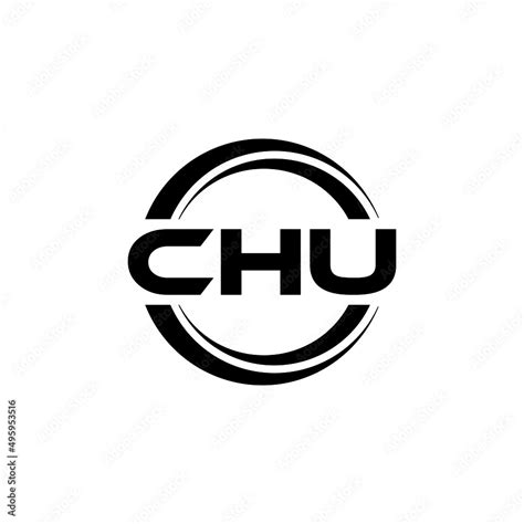 chu letter logo design  white background  illustrator vector