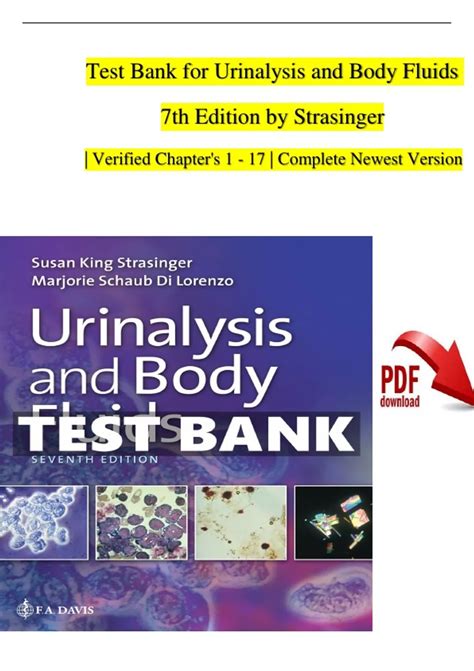 TEST BANK For Urinalysis And Body Fluids 7th Edition By Strasinger