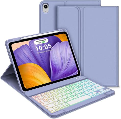 GOOJODOQ Tastatur Hülle für iPad Air 4 5 Generation QWERTZ Layout