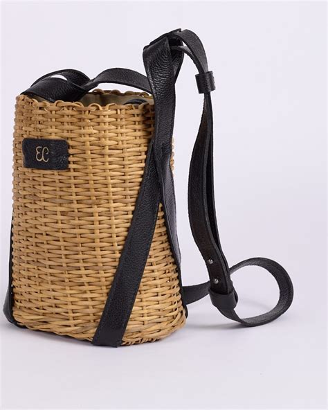 Bolsa Vime Baldinho Couro Preto Eliza Conde