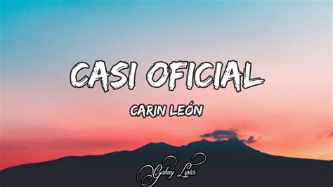 Carin Le N Casi Oficial Letra Youtube