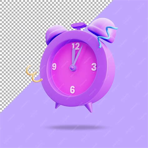 Premium Psd 3d Rendering Of Alarm Clock Illustration