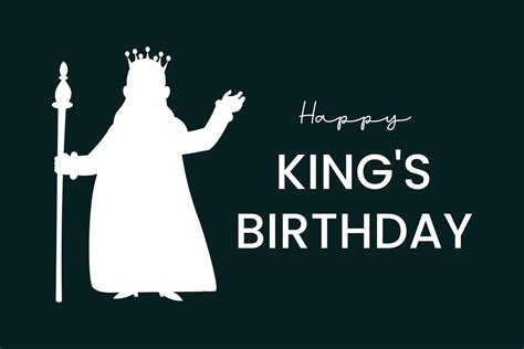 King S Birthday Public Holiday Crown With Silhouette Of A King