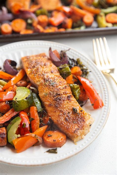 Sheet Pan Salmon And Vegetables The Roasted Root