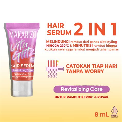 Jual Makarizo Vitaglitz Hair Serum Revitalizing Care Serum Rambut