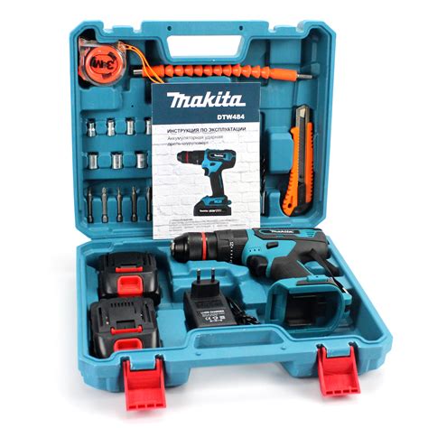 Ударный шуруповерт Makita DTW484 (24V, 5Ah) с набором инструментов. АКБ ...