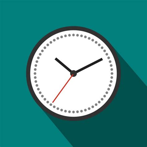 Icono De Reloj En Estilo Plano Para Cualquier Dise O Vector Premium