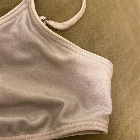 Oniell Metallic Bikini Top Best Fits A Size Depop
