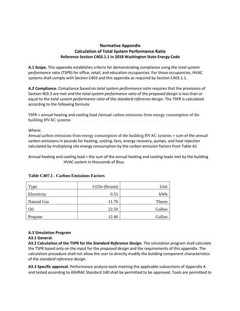 Pdf Normative Appendix Calculation Of Total System Performance