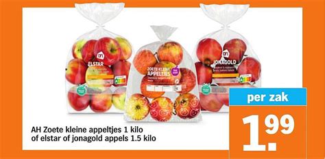 AH Zoete Kleine Appeltjes 1 Kilo Of Elstar Of Jonagold Appels 1 5 Kilo