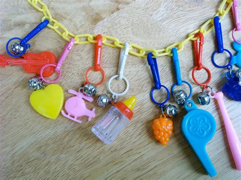 Vintage 1980s Plastic Charm Necklace