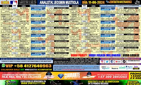 HUBO PARLEY MARTES 114 06 2024 MLB JORNADA DE 15 JUEGOS 14