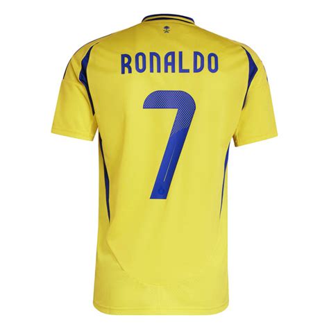 Adidas Cristiano Ronaldo Al Nassr Home Jersey 24 25 Imact Yellow Roya