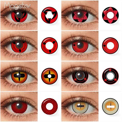 Sharingan Contact Lenses Cosplay Anime Color Contact Lenses For Eyes