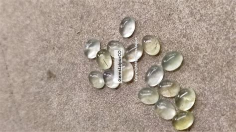 Pack Of Pcs Aaa Green Prehnite Cabochon Mm Oval Gemstones