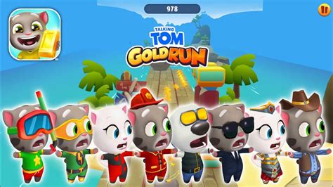 Talking Tom Gold Run All Characters Unlocks And Worlds New Update