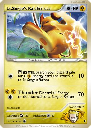 GLR040 - Lt. Surge's Raichu by aschefield101 on DeviantArt