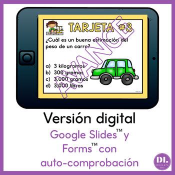 Masa Y Peso Weight Task Cards Spanish By Dualati Edu Bilingual Resources