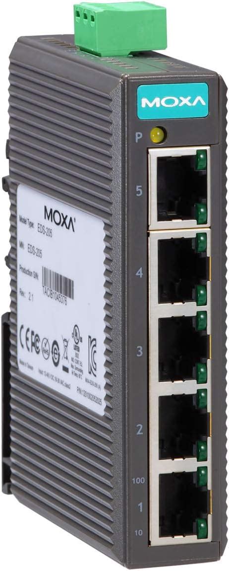 Amazon EDS 205 Moxa 5 Port Entry Level Unmanaged Ethernet Switch