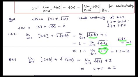 Continuity Of Function Lecture 2 Part 1practice Problem Youtube