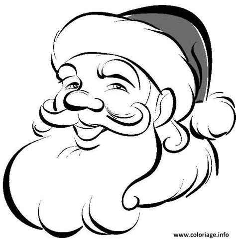 Coloriage Pere Noel Classique Souriant