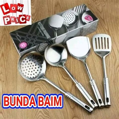 Jual Spatula Stainless Ss Sutil Set Sodet Alat Masak Kitchen Tools Sb