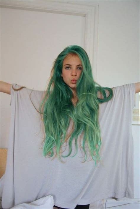 30 Glamorous Green Hair Styles Momooze Green Hair Girl Green Hair