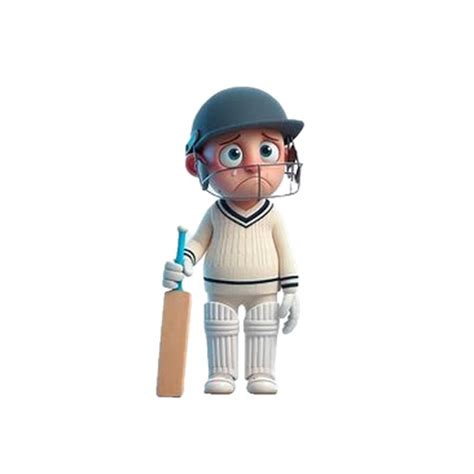 Sad Cricketer Stickers By Paul Scott