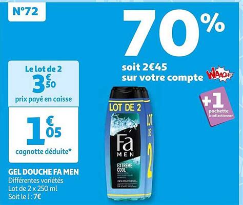 Promo Gel Douche Fa Men Chez Auchan Icatalogue Fr