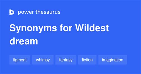 Wildest Dream Synonyms 64 Words And Phrases For Wildest Dream