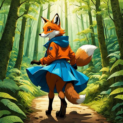 A Mischievous Fox On An Exploratory Journey Through The Lush By