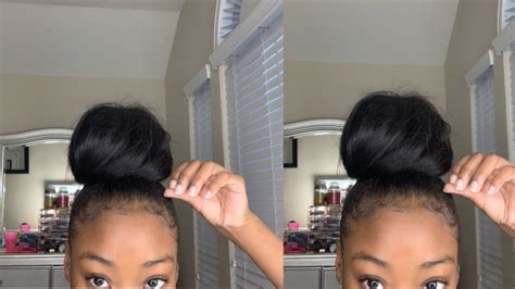 High Bun Hairstyle With Weave