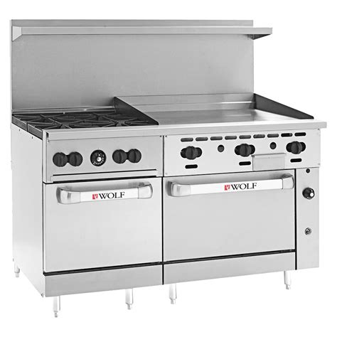 Wolf C60ss 4b36gn Challenger Xl Series Natural Gas 60 Manual Range With 4 Burners 36 Right