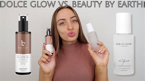 Beauty By Earth Bronzing Face Mist Vs Dolce Glow Acqua Hydrating Self