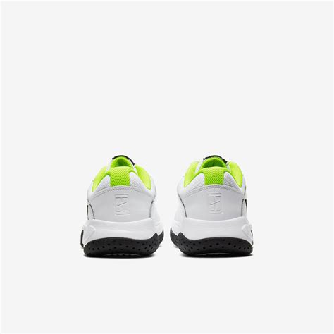 Nike Kids Lite 2 Tennis Shoes - White/Volt - Tennisnuts.com