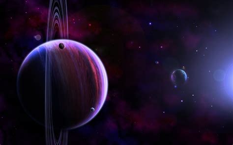 Planet With Ring Hd Wallpaper Wallpaper Flare