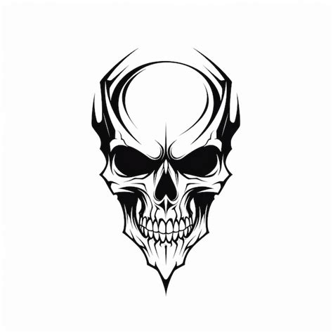 Premium AI Image | Heavy Metal Skull Illustration