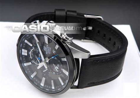 ĐỒNG HỒ CASIO EDIFICE EFR 303L 1AVUDF Giờ thế giới Dây da đen Mặt