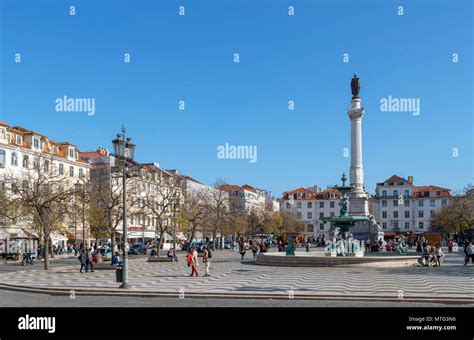 Lisbon Dom Pedro Square Hi Res Stock Photography And Images Alamy